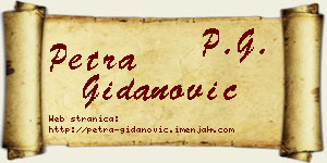 Petra Gidanović vizit kartica